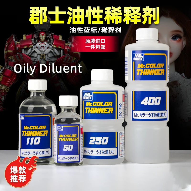 Modello Di Vernice Ad Olio Nitrolacquer Diluente Solvente Diluente Colorante Asciugatura Rapida Penna A Secco Lento Pulizia Gunpla T101 102