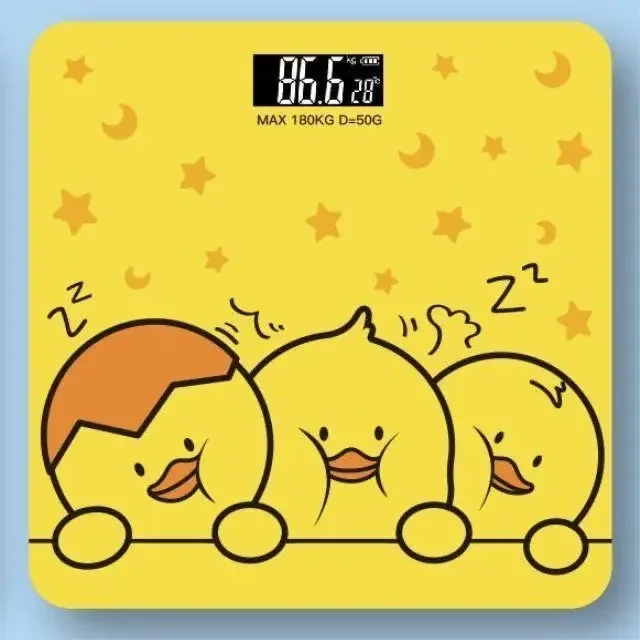 Smart Charging Electronic Scale Cute Student Dormitory Weighing Device Accurate Body Weight Scale Digital Fitness Tracker