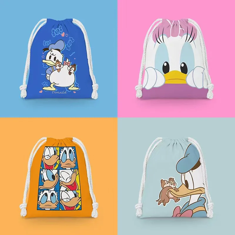 

Disney Donald Duck Theme Birthday Party Supplies Gifts Non-Woven Drawstring Goodie Bags Kids Decoration Supplies School Bags