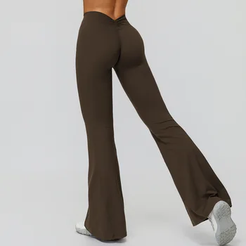 Leggings Woman Workout Flared Pants Leggings ECO Pilates Dance Fitness Trousers High Waist Butt Lifting Yoga Bell-Bottom Pants 1