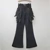YEAE Ms. 2025 Spring New Irregular Structure Niche Design Bat Wings Pull Jeans 1