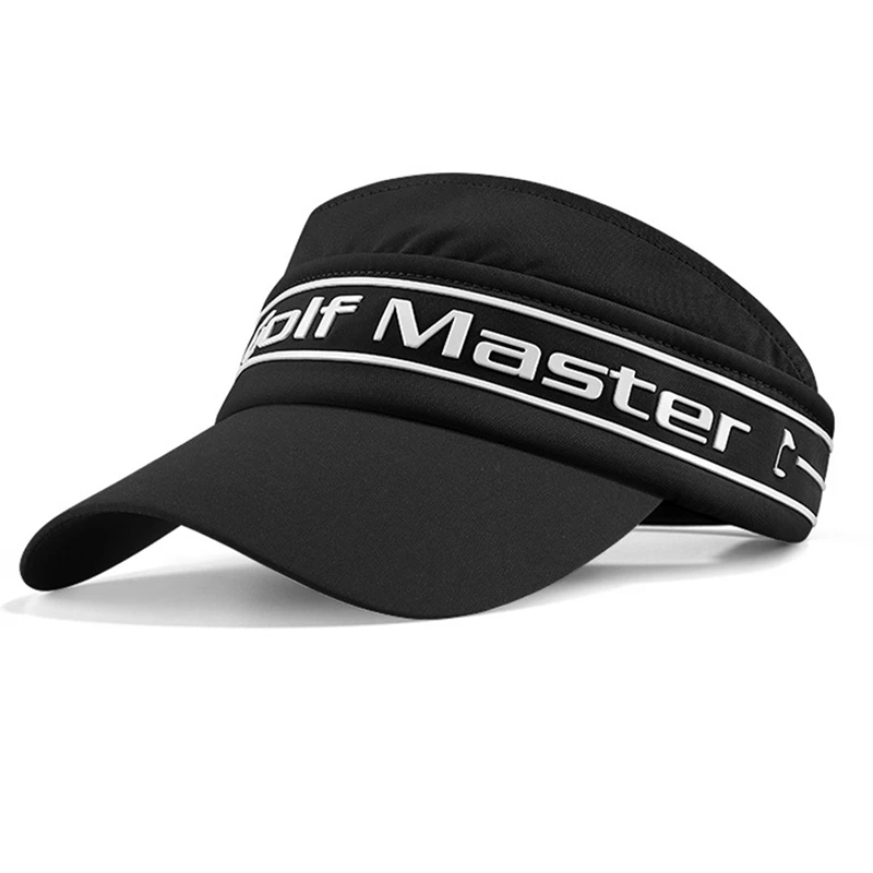 

PGM 1 PCS Rooftless Breathable Sunscreen Golf Caps Sweat Absorbing Inner Flat Tongue Hat ,Black