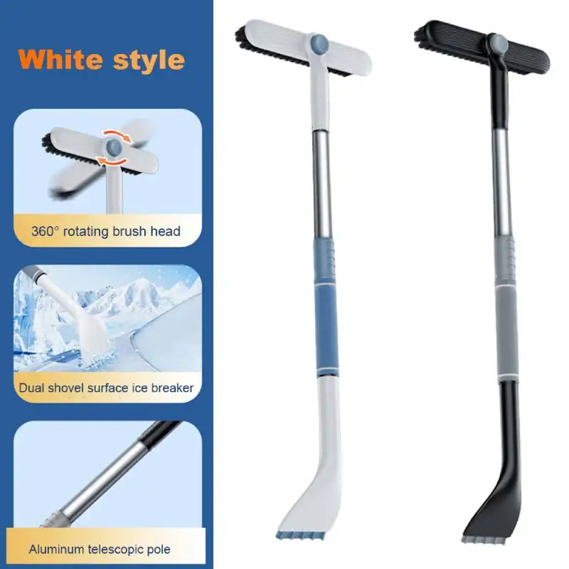 2 in 1 Snow Ice Shovel Multifunction Snow Cleaning Squeegee Broom Telescopic Shovels Auto Glass Deicing Quick Cleaning Tool