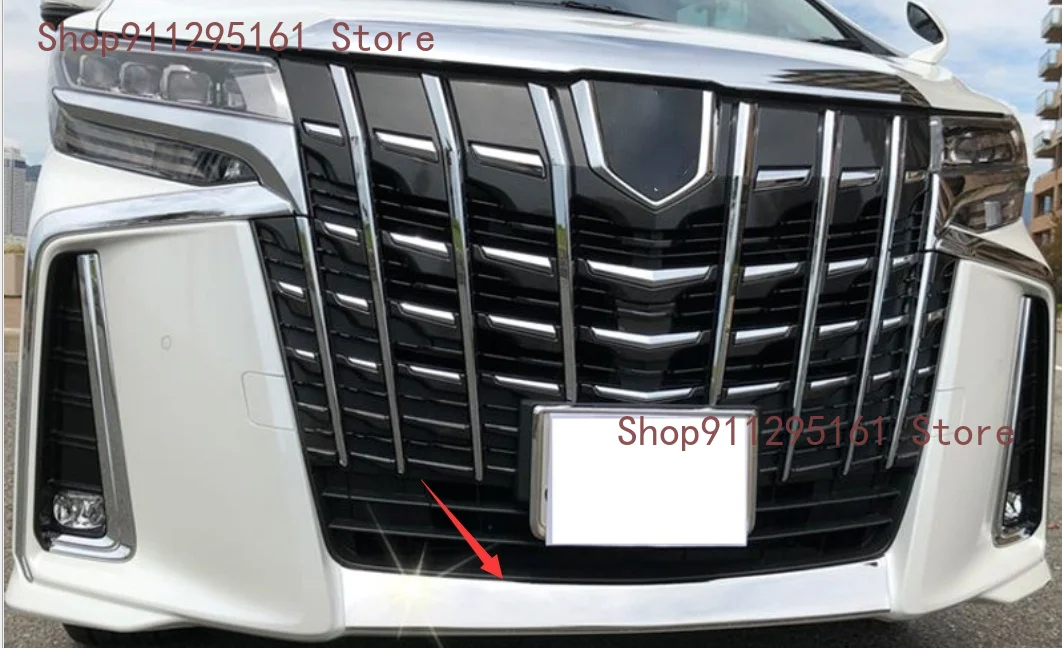 For 2019 Toyota Sport Edition Alphard AH30 Car Accessories Stainless Steel Front Head Bumper Cover Trim Styling
