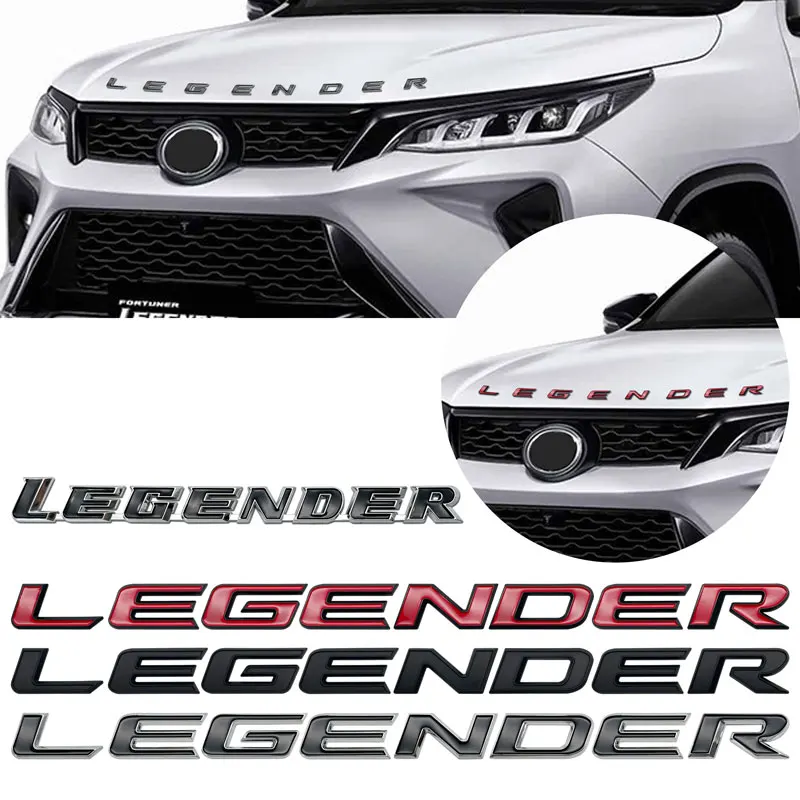 For Fortuner Legender Logo Emblem Badge Car Rear Trunk Decal Logo