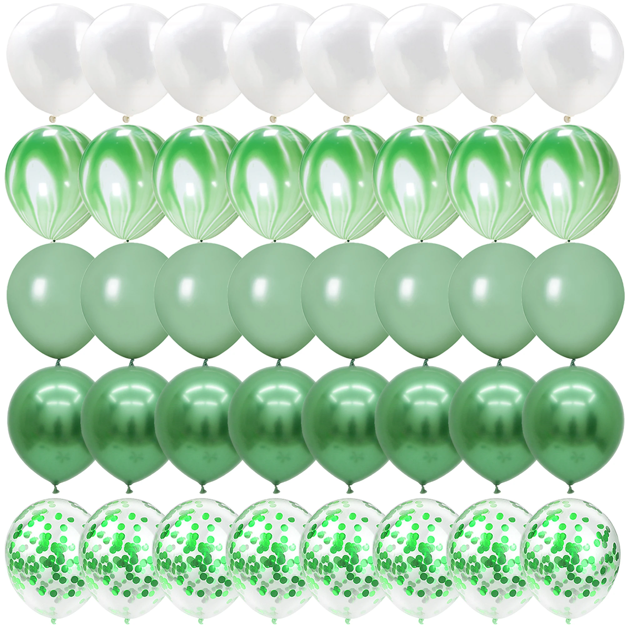 40PCS 10/12inch Green agate green Balloons Gender Reveal Wedding Valentine's Day Baby Shower Birthday Globos Party Decorations