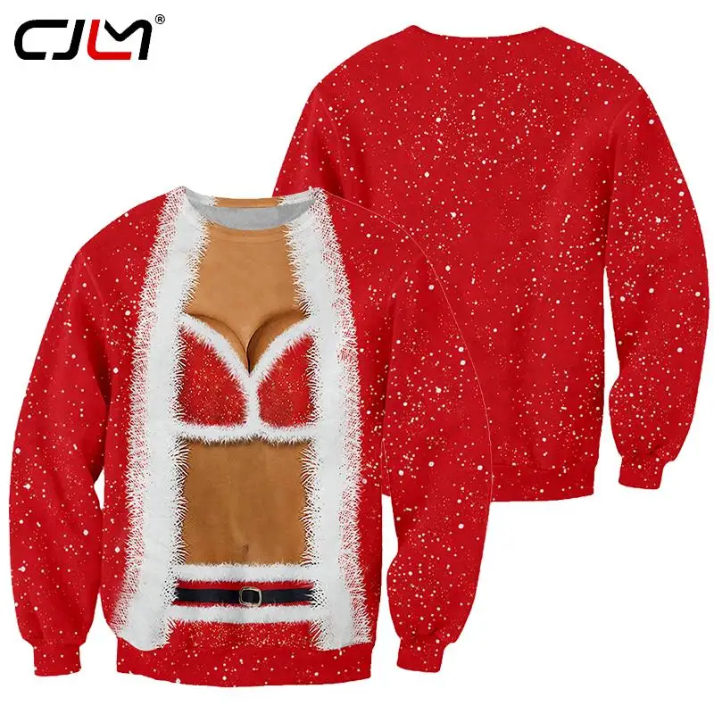 

CJLM 2024New 3D Printed Fashion Casual Interesting Christmas Sweater Dropshipping Custom Xmas Style Wholesale Long Sleeve Shirt