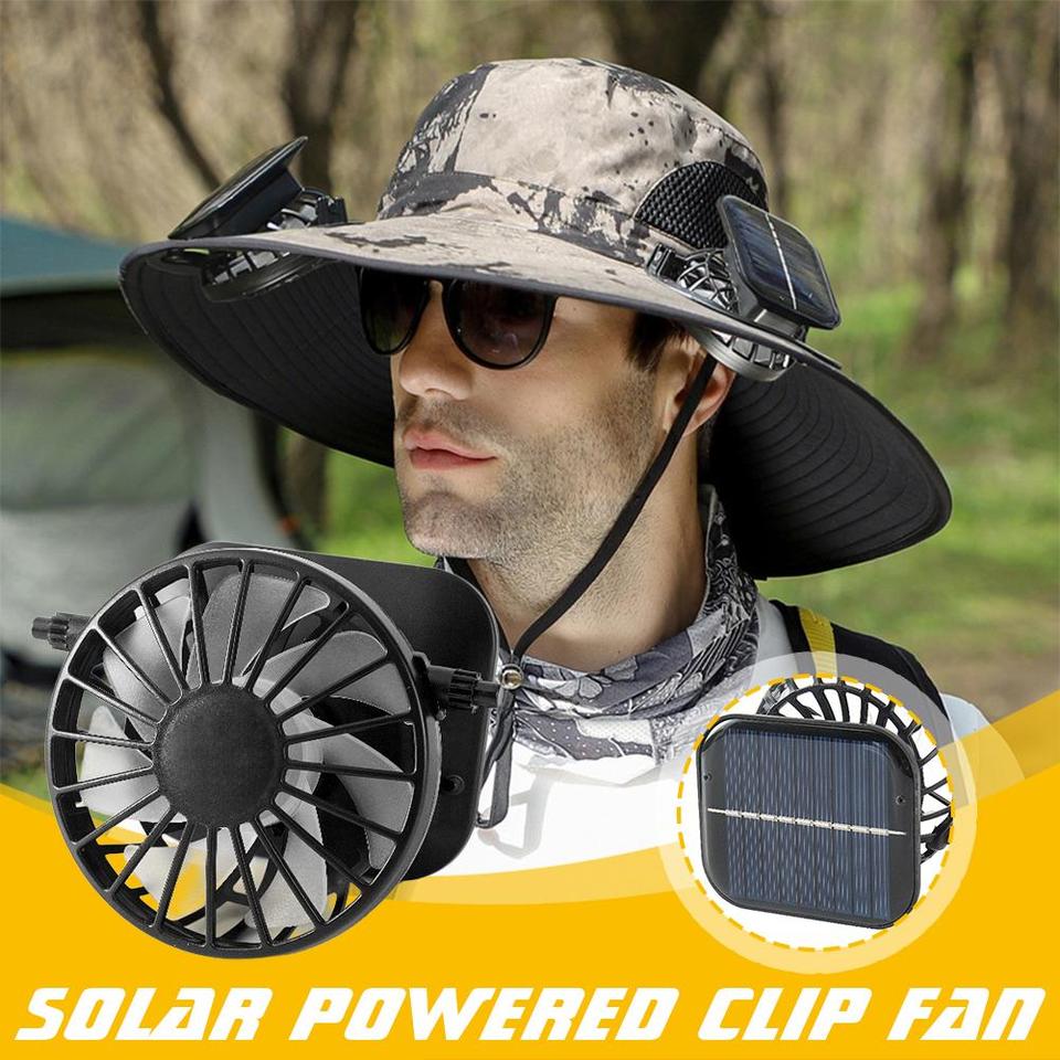  Solar Powered Fan with Adjustable Bracket Ultra Quiet Waterproof Design Energy Saving No Wiring for Outdoor Courtyard Terrace 