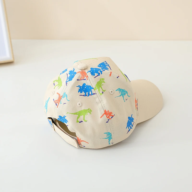 Children 's Sports Hats School Baby Boy Baseball 2024 Summer Embroidered Dinosaurs Outdoor Kids Caps for 2-8Years Adjustable 3