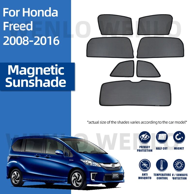 

For Honda freed GB3 GB4 2008-2016 Rear Side Window Sun Shade Visor Car Sunshade Magnetic Front Windshield Mesh Parasol Curtain