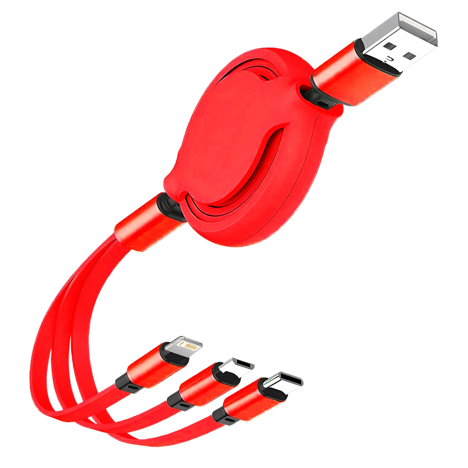 120W 6A 초고속 충전 타입-C 접이식 케이블 퀵차지 USB 충전기 4-in-1 USB C to C 전자기기용 충전 케이블