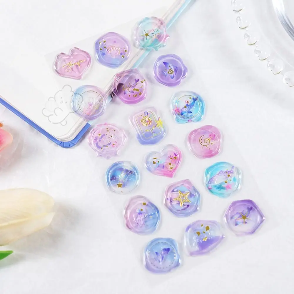 

36PCS Flowers Wax Seal Stamp Vintage INS Seal Stamp Stickers Transparent Journal Planner Decorations DIY Scrapbooking