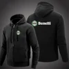 Benelli 2023 Spring Autumn New Style Men's Long Sleeve Printing Solid Color Zipper Pullover Hoodie Hooded Casual Simplicity Top 1