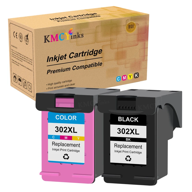 Kmcyinks Rigenerato Per Cartuccia D'Inchiostro Hp 302Xl Per Stampante Hp Deskjet 1110 2130 1112 3630 3632 3830 4650 4652 4528 4527 4523