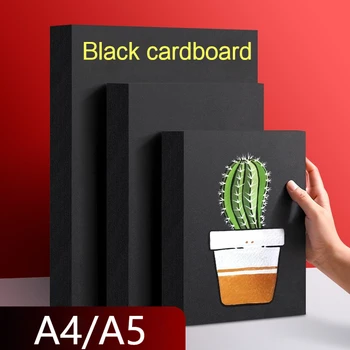 20-100 fogli di carta nera per disegnare artigianato fai da te confezione decorativa 180/230/300 g/m2 carta addensata cartone schizzo pad
