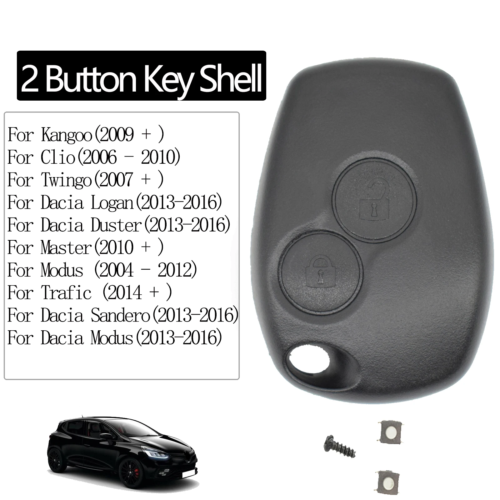 2 3 Knopf Auto Fernbedienung Schlüssel Shell Case ohne Klinge für Renault  Dacia Modus Clio 3 Twingo Kangoo 2 Duster Logan Fluence