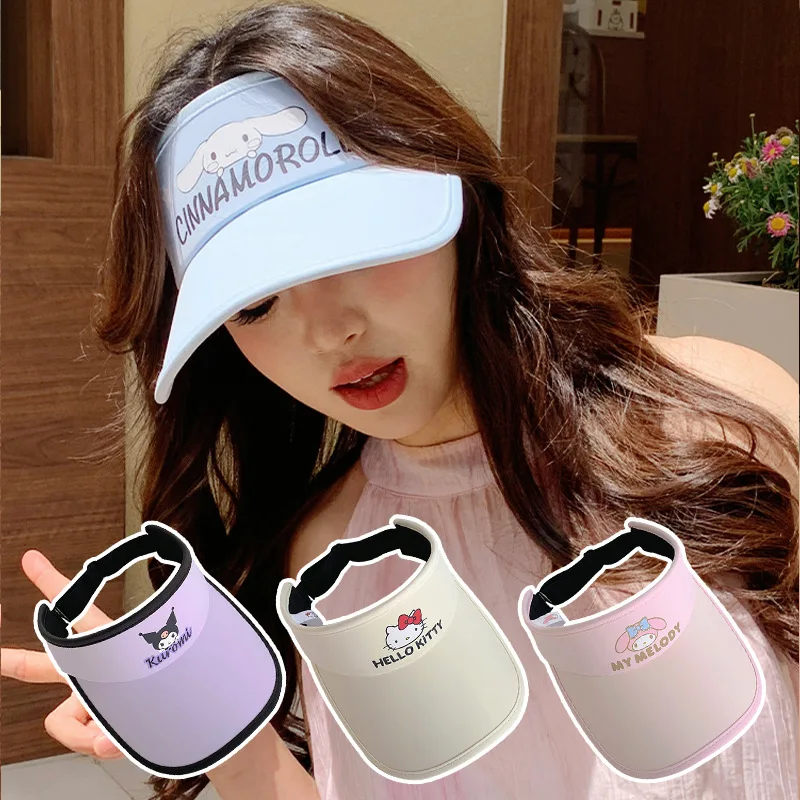 

Sanrio Cinnamoroll Mymelody kawaii мультфильм бег случайная летняя шляпа солнцезащитные шляпы пустой верх фотоутка язык шляпа