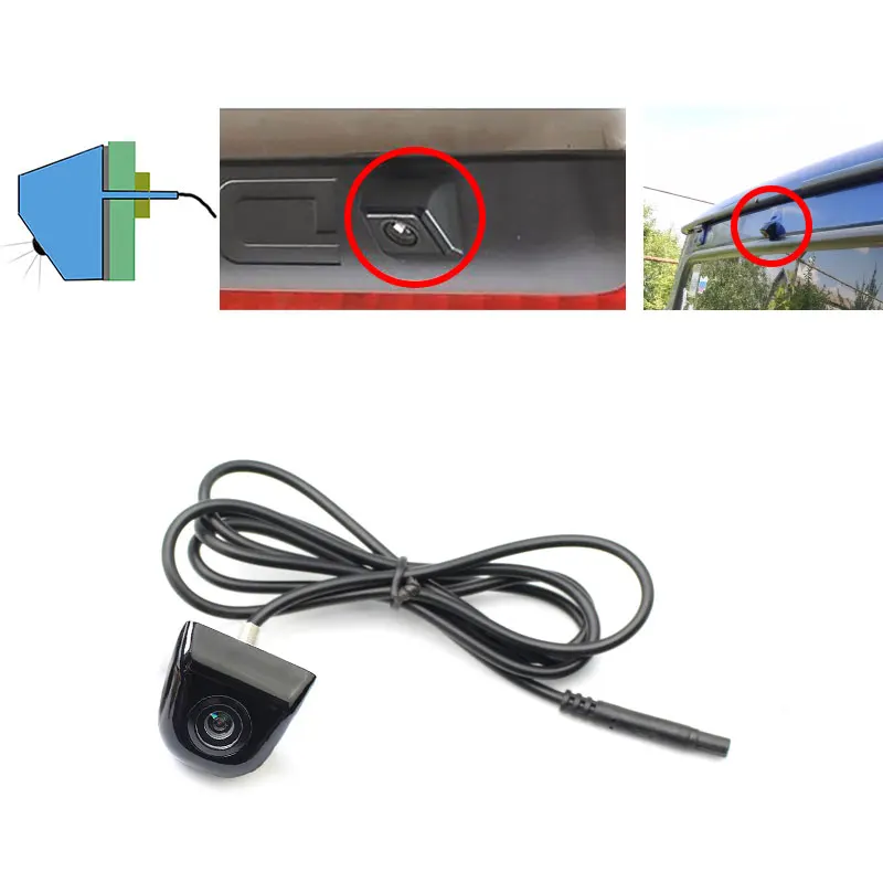 GreenYi 170 학위 AHD 1920x1080P 차량 후면보기 카메라 거꾸로 금속 바디 블랙 자동차 역방향 Fisheye 렌즈 카메라 설치