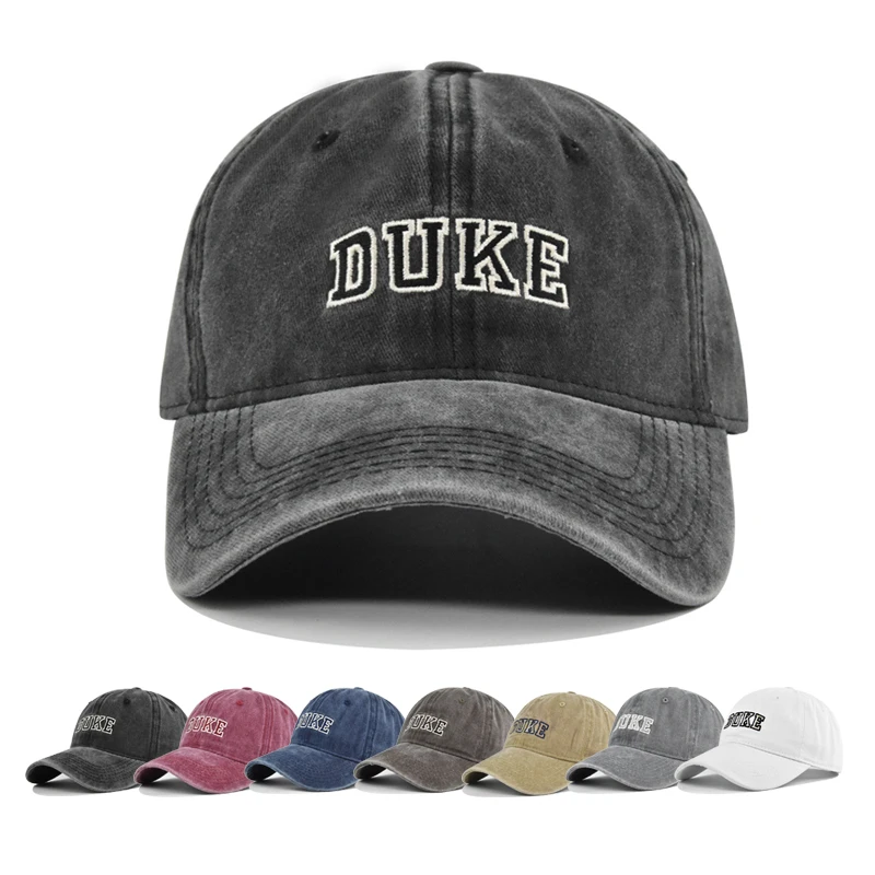

Baseball Cap Sun cap Retro-style ROUTE DUKE embroidery Breathable Summer hat shade hat Spring Autumn Cap Hip Hop Fitted Cap