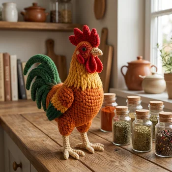 Rooster Amigurumi Crochet Kit 1