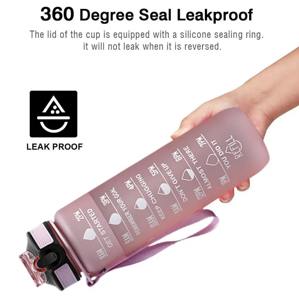 

Beverage Bottle Convenient Leakproof BPA Free Leak-Resistant Water Bottle with Straw School Supplies