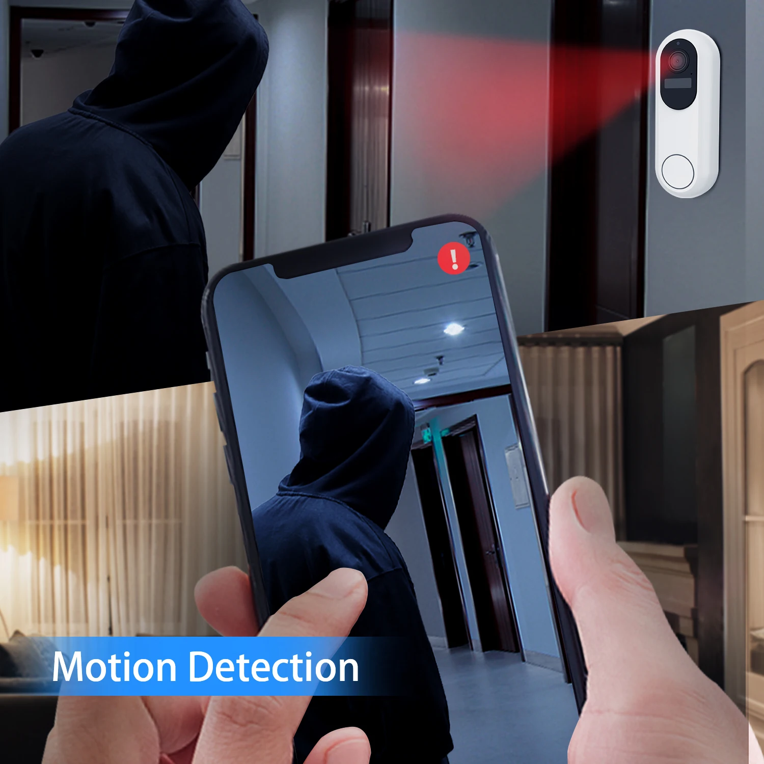 Tuya Smart Video Doorbell Waterproof Night Vision Home Security 1080P Camera Digital Visual Intercom 2.4GHz 5GHz WIFI Doorbell