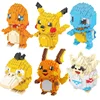 DIY Pokemon Blocks Small Cartoon Mini Building Block Pikachu Charizard Eevee Mewtwo Anime Assemble Action Model Dolls Toys 2
