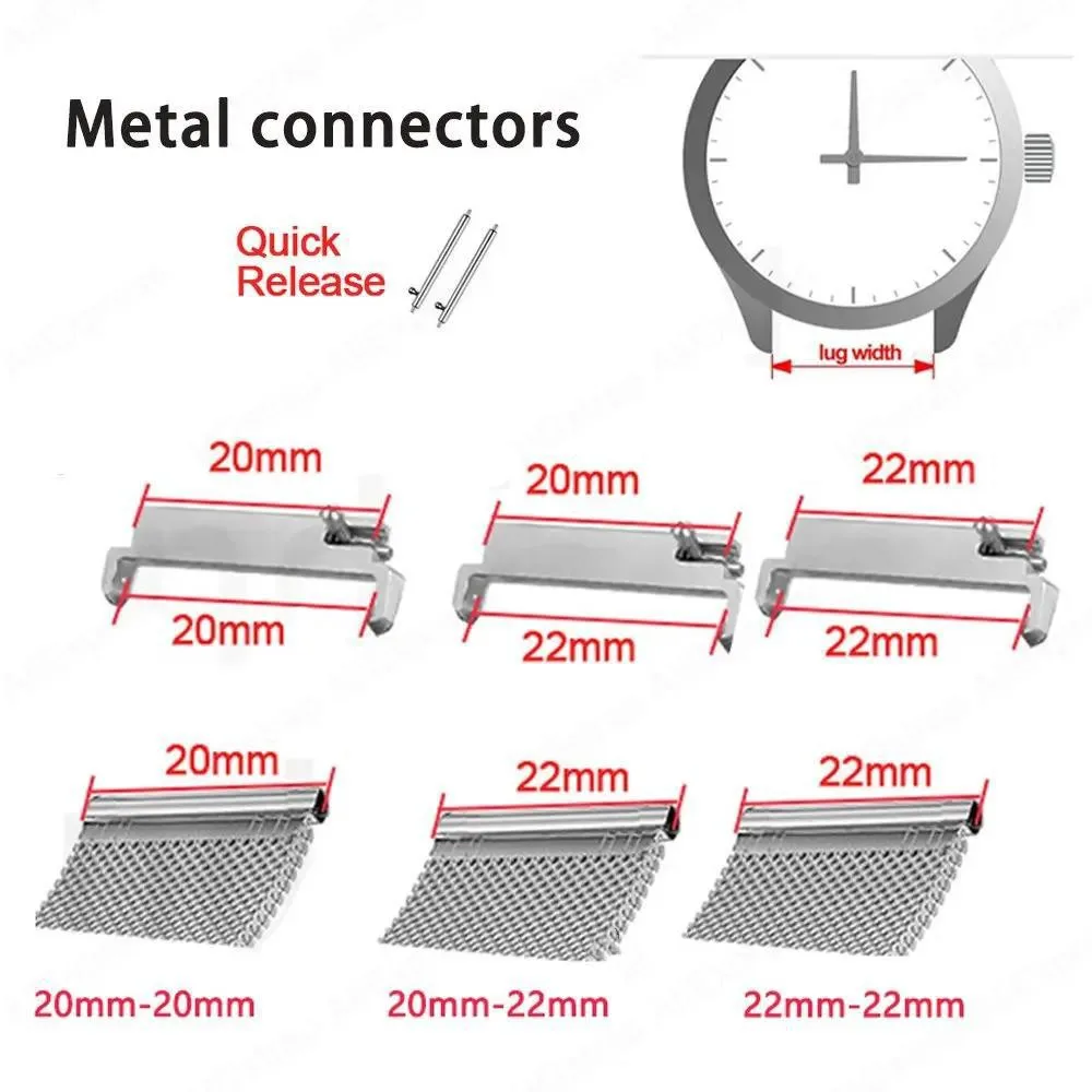 Quick Release Metal Watch Strap Adapter Set (2-Pack)