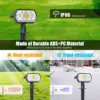 LED Solar Spot Light 64 LED Outdoor Garden Solar Landscape Spotlights Waterproof 3 Modes Wall Light Door Backyard Garage 3