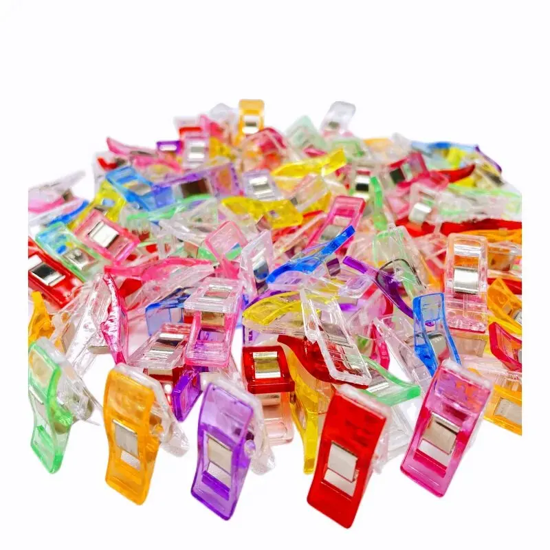 

50PCS Multipurpose Sewing Clips Colorful Clips Plastic Craft Crocheting Knitting Safety Clips Assorted Color Binding Clips Paper