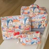 Cartoon Animals Pattern Makeup Quilted Bag Women Portable Tote Lipstick Cosmetic Storage Handbag Ladies Vintage Zipper Pouch Bag 6