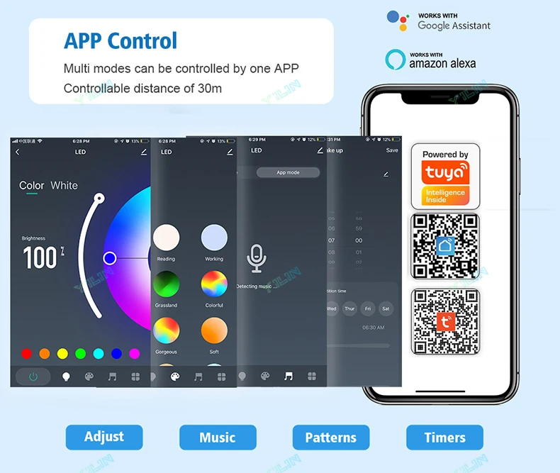 Heightening 180CM Smart Floor Night Light RGBIC Tuya Smart APP Remote Control Nordic Stand Floor Lamp Mood Light For Game Room