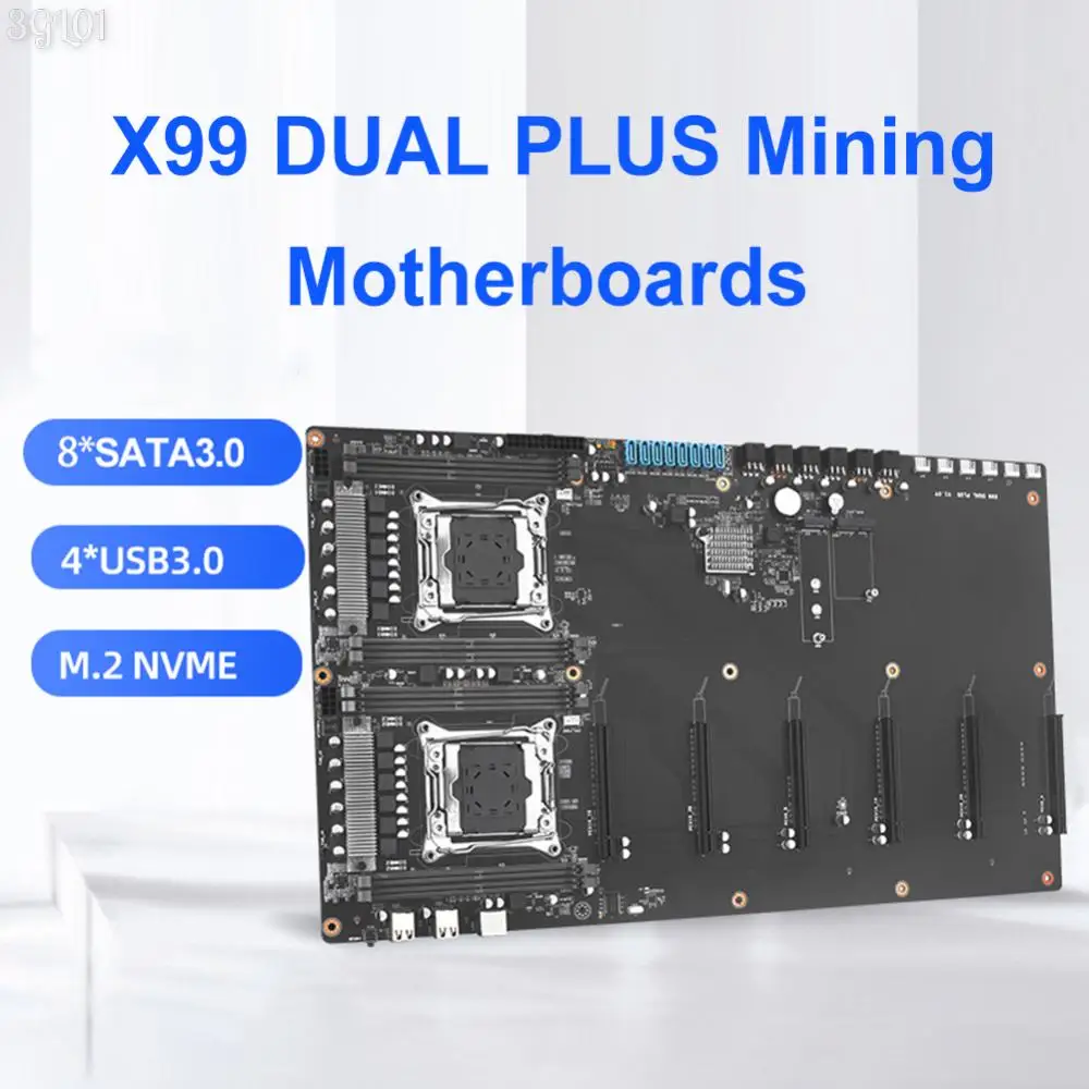 

Материнская плата X99 DUAL PLUS для майнинга, LGA 2011-3, разъем ЦП V3V4, USB 3,0 на PCIeX16, поддержка DDR4, ОЗУ 256 ГБ, материнская плата для майнинга SATA3.0