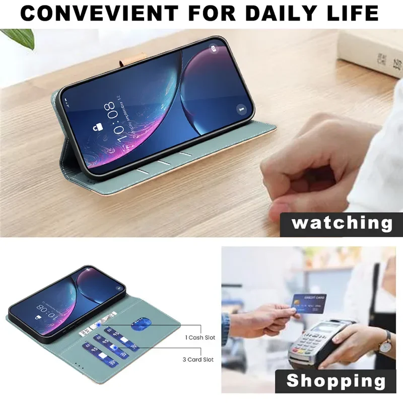 Leather Wallet Card Holder Phone Case - Elegant Luxury Design