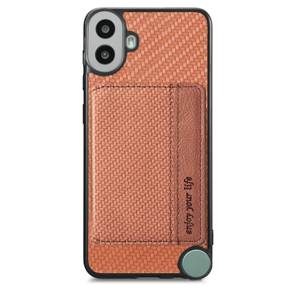 Leather Card Case Wallet with RFID Protection and 360° Protective Magnetic Back Cover