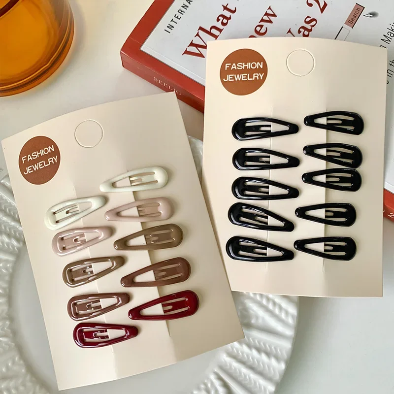 hair clips 10pcs/bag Girls Mini Hair Clips Hair Pins BB Colorful Metal Barrettes for Baby Children Women Girls Styling Accessories