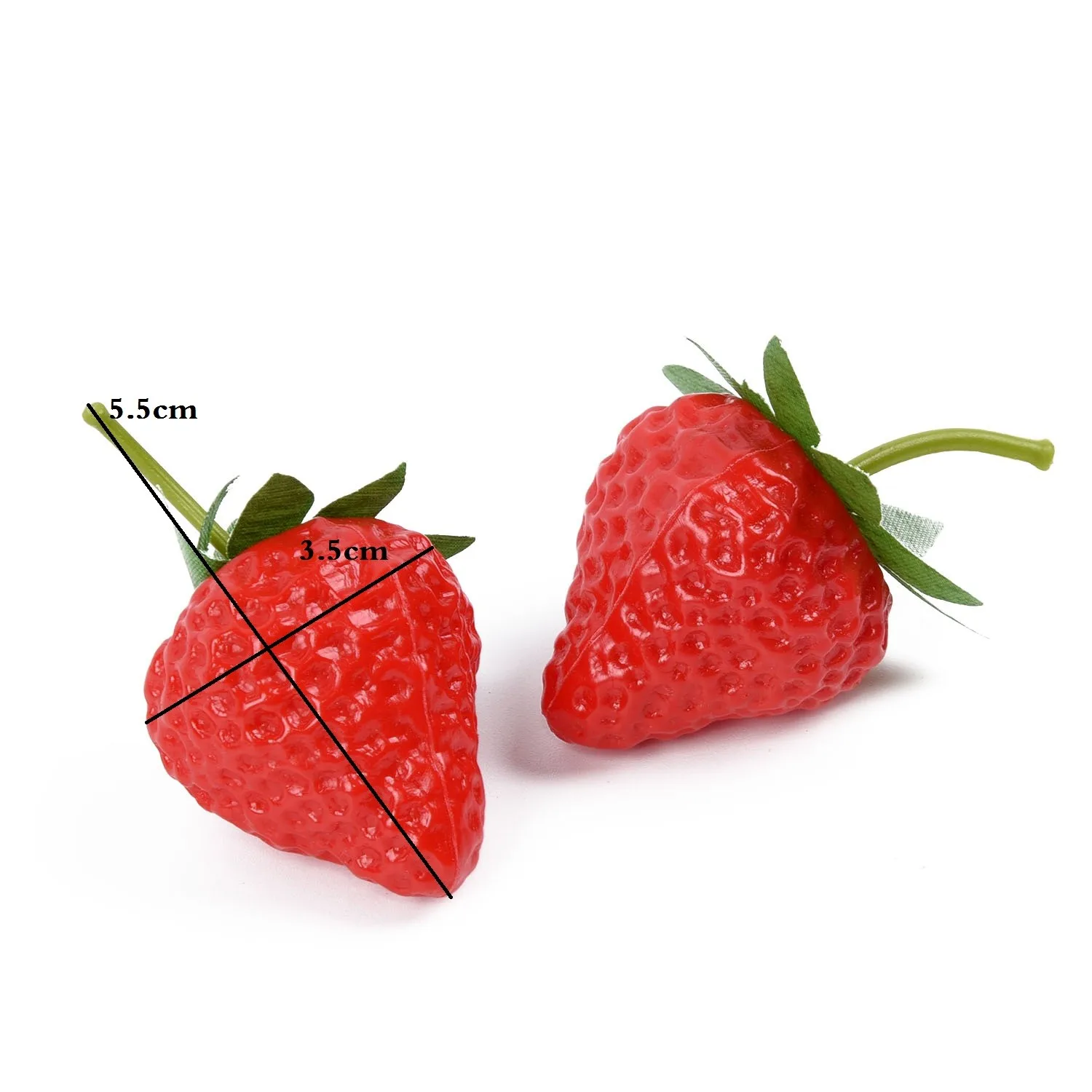 20Pcs Artificial Strawberry DIY Artificial Fruits Simulation Plastic Fake Fruit Party Prop Ornament Home Wedding Decoration