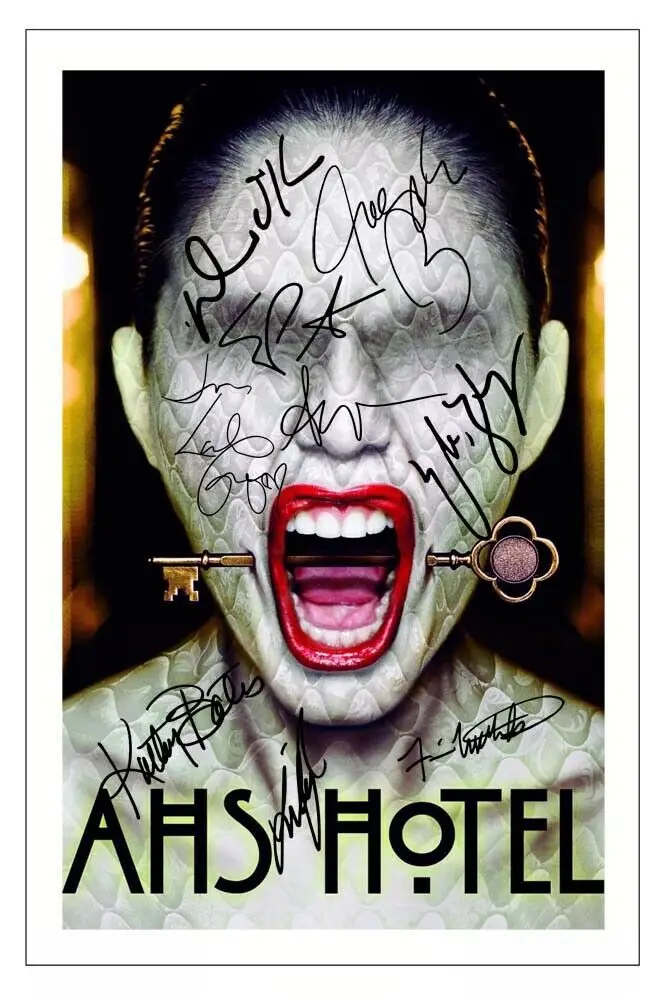 

AMERICAN HORROR STORY Cast Multi Signed Art Film Print Silk Poster Home Wall Decor