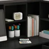 LShaped Reception Desk Counter Table with Lockable Drawers&Storage Shelves,Private Workstation for Salon Reception Room Checkout 4