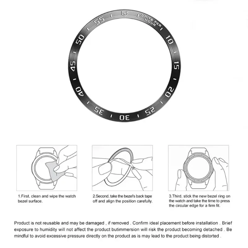 Premium Metal Bezel with Time/Speed Scale Frame - Protective Ring