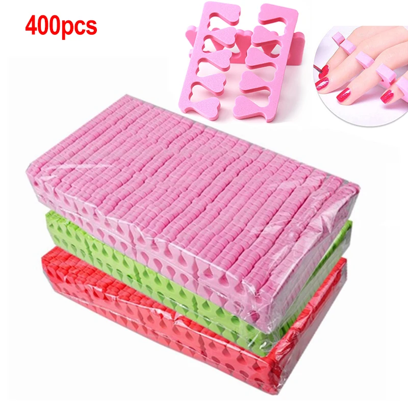 Biutee 100/400Pcs Nail Art Toe Separatori Spugna Soft Uv Gel Polish Tools Fingers Foots Manicure Scupure Salon Manicure Tools