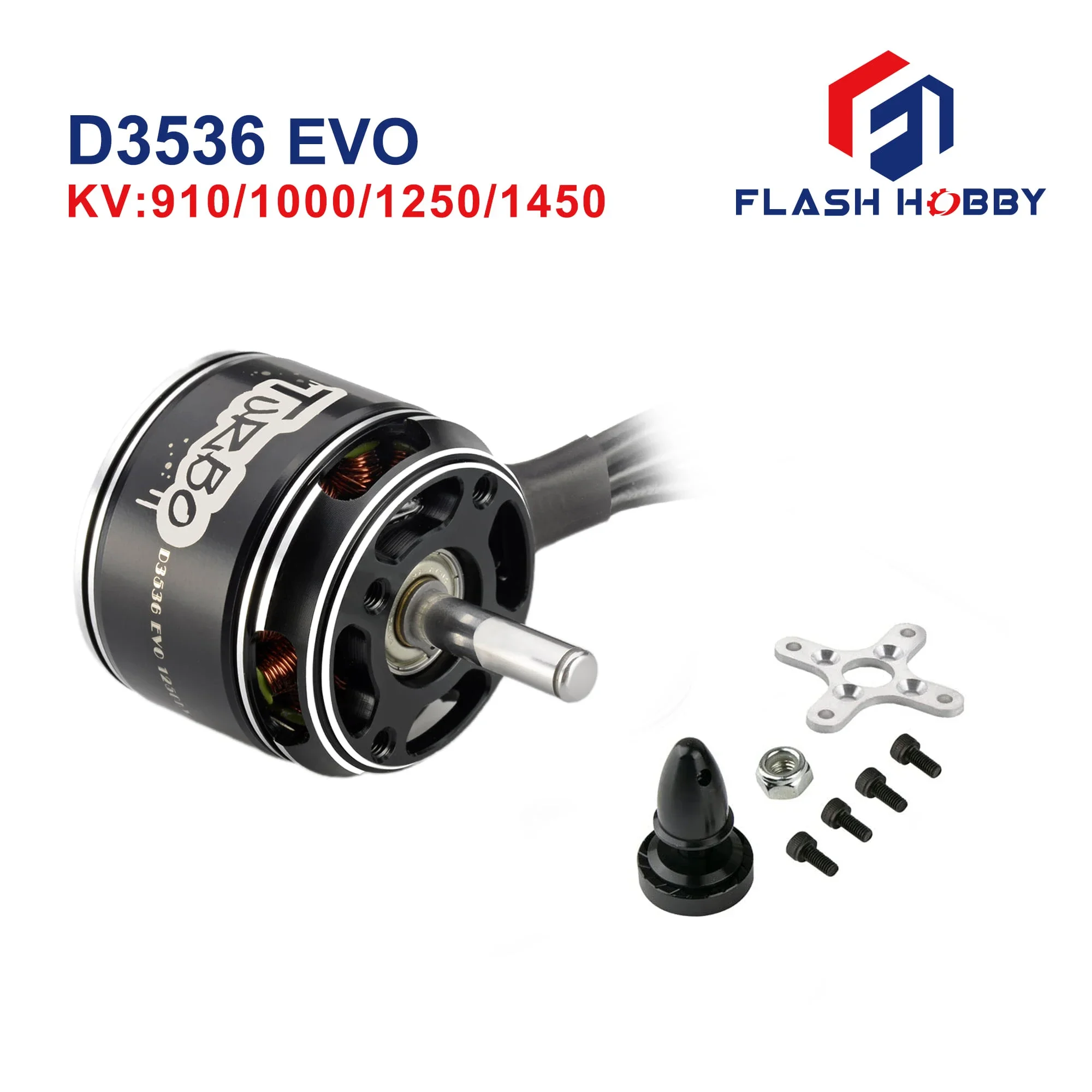 D3536EVO Flashhobby 2814 910KV 1000KV 1250KV 1450KV Бесщеточный двигатель с дистанционным управлением для БПЛА, самолетов, мультикоптеров, радиоуправляемых самолетов, вертолетов thumbnail 2