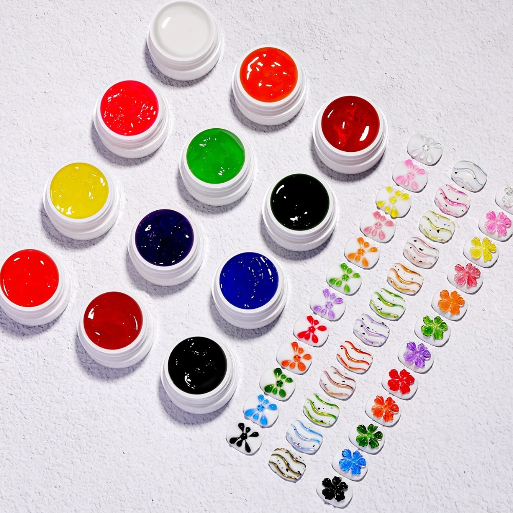 5ml 3D 네일 아트 조형 젤 (네일 아트 DIY 조각용 솔리드 네일 젤 폴리쉬 페인팅 라이너 5D 조형 모델링 매니큐어 DIY)