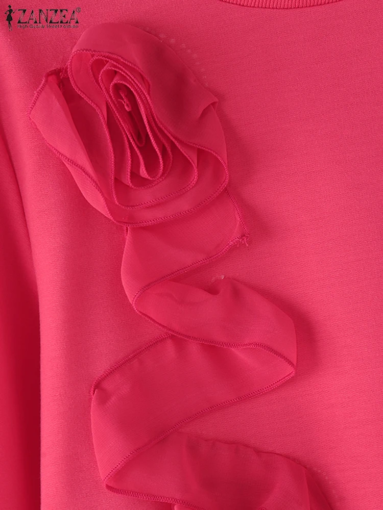 Polyester Women Autumn Sweatshirts Casual Long Sleeve Knitted Pullovers