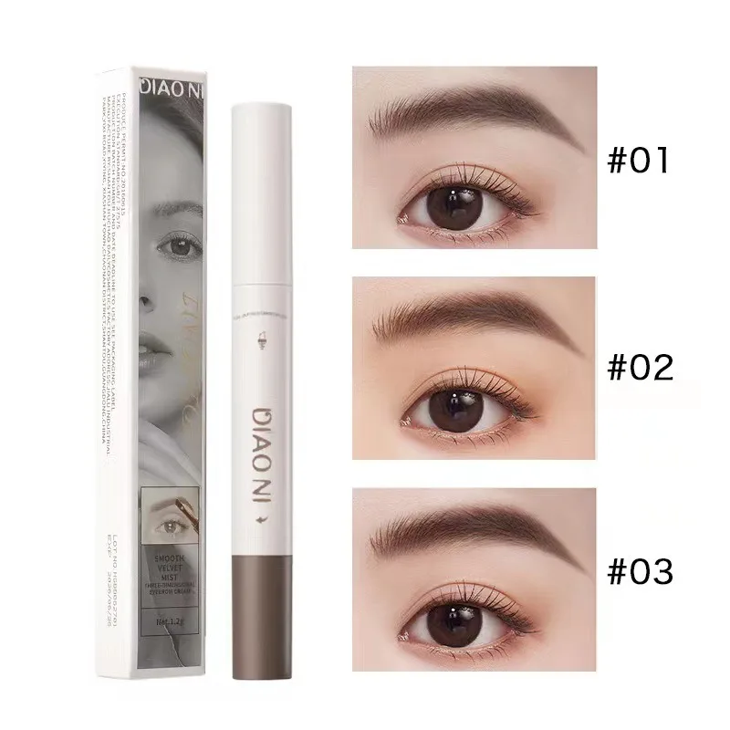 Double Headed Eyebrow Styling Cream Waterproof Quick-Drying Natural Long-Lasting Three-Dimensional Eyebrow Soap Eyebrow Mascara 2
