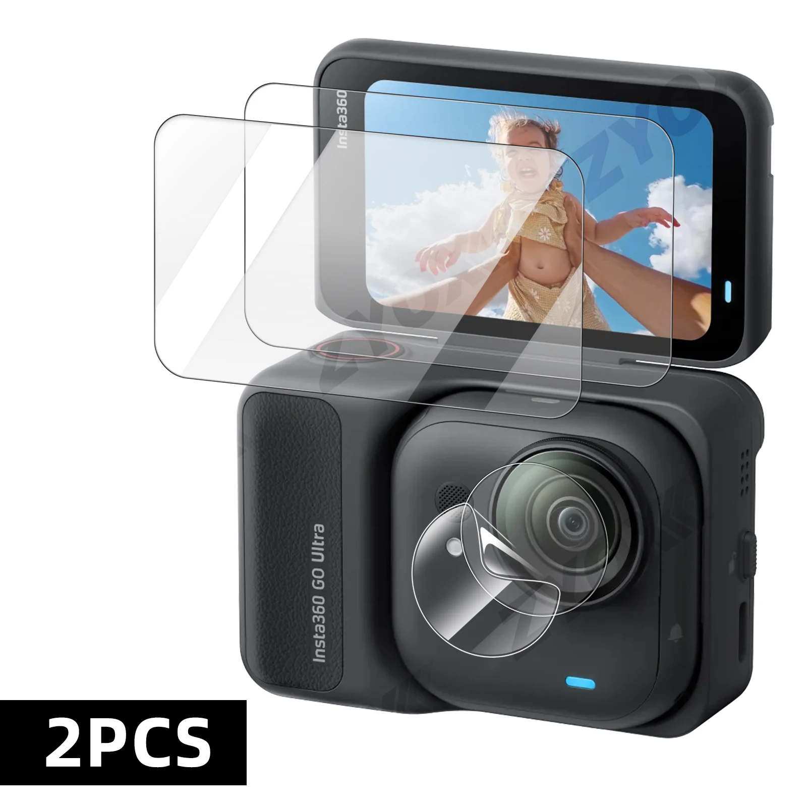 Ultra-HD Tempered 9H Hardness Glass Screen & Lens Protector - Clear, Anti-Scratch Film Accessory