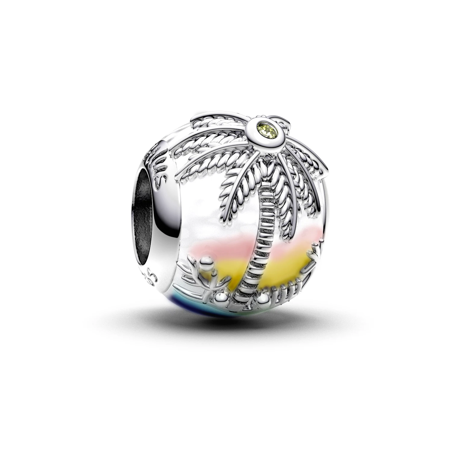 Manyilus S925 Silver Coconut Tree Beach Charm for Original Bracelet,  Tropical Island Jewelry Pendant DIY, Summer Vacation Gift - AliExpress