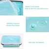 4pcs Collapsible Lunch Box Silicone Food Storage Containers with Lids, Portable Expandable Bowls Travel Folding Food Storage Box 6