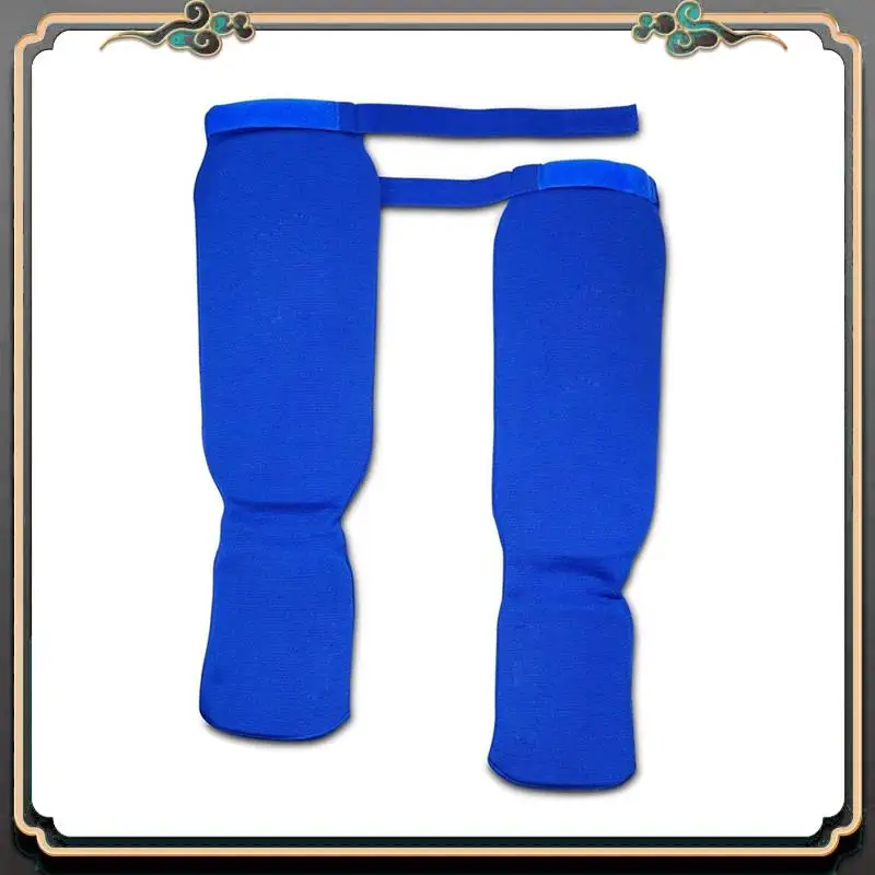 Premium Blue Karate Protective Gear Boxing Training Shin Guards Taekwondo Sanda Fighting Shin Guards And Instep