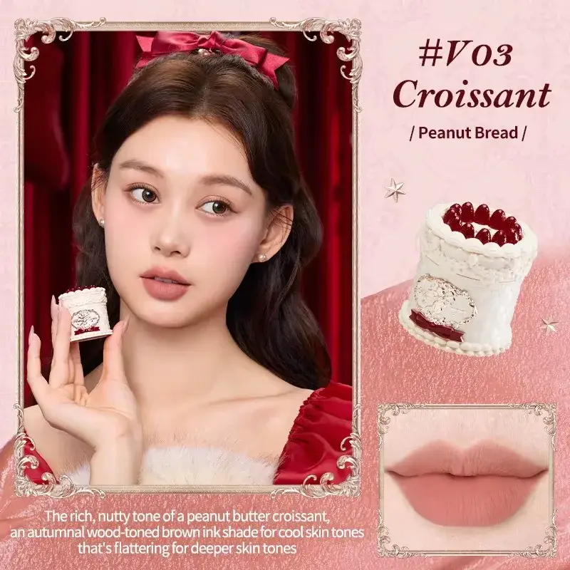 Flowerknows Strawberry Cupid Lipstick Cake Matte Velvet Lipgloss Lip Mud Makeup Korean Flower Know Lip Cream For Girls&Women - Image 9